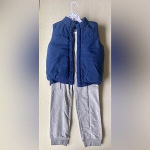 NWT Tommy Bahama Boys size 7/8  Puffer Vest with Gray Pants set